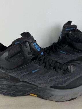 Hoka One One Speedgoat 5 GTX Goretex Spike Trail Shoes Black Men's 9.5D Hiking